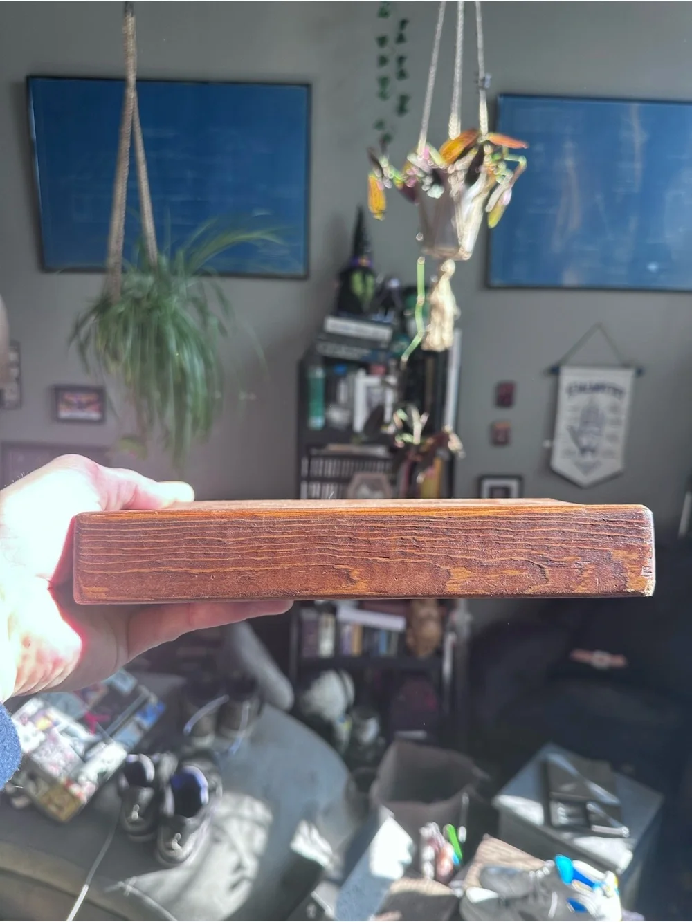 Tablet Stand Holder - Brown Wood Finish